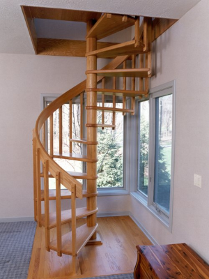 Винтовые лестницы из дерева фото
