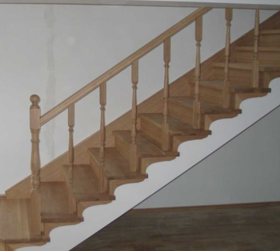 Отделка бетонных лестниц деревом фото